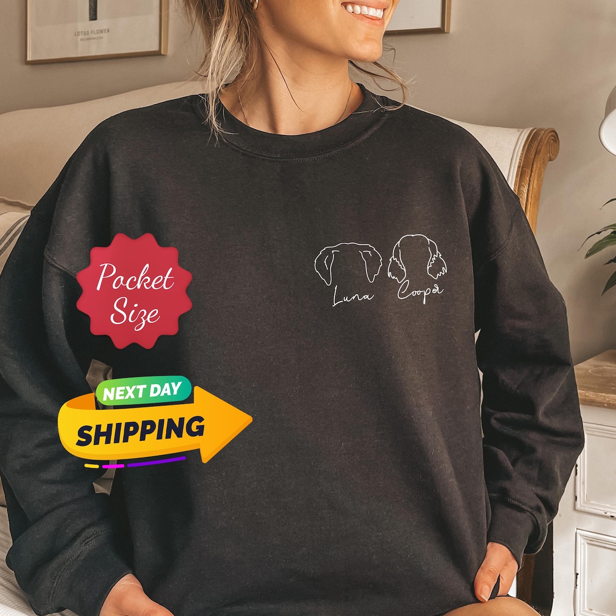 Two Matching Dog Pullovers