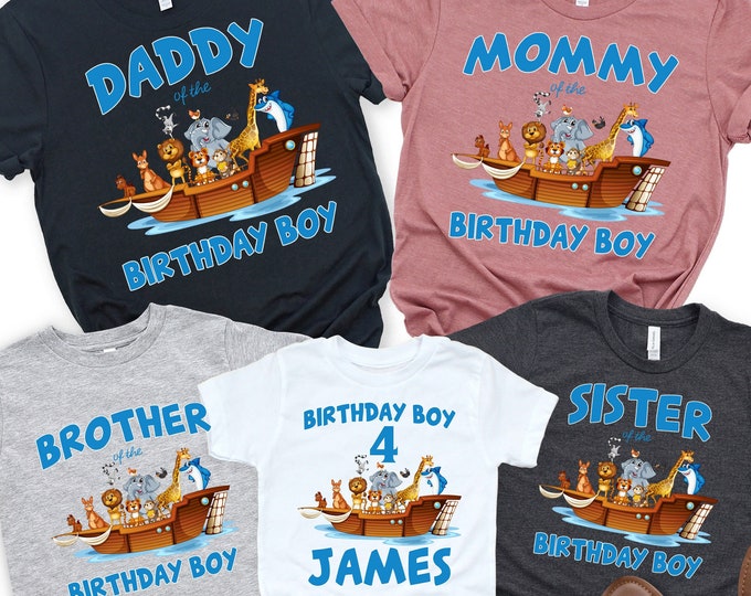 Custom Family Birthday Animal T-Shirts: Personalized Matching Set