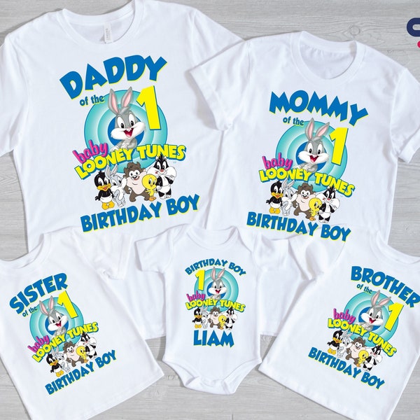 Custom Baby Looney Tunes Family Birthday Shirt, Baby Looney Tunes Shirt, Personalized Birthday Shirt, Family Matching Shirt,Looney Tunes Tee