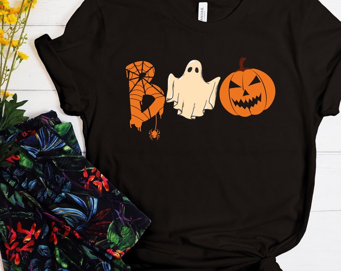 Halloween Ghost Shirt, Halloween Boo Shirt, Halloween Pumpkin Shirt, Spider Halloween Shirt, Kids Halloween Shirt, Toddler Halloween Shirt