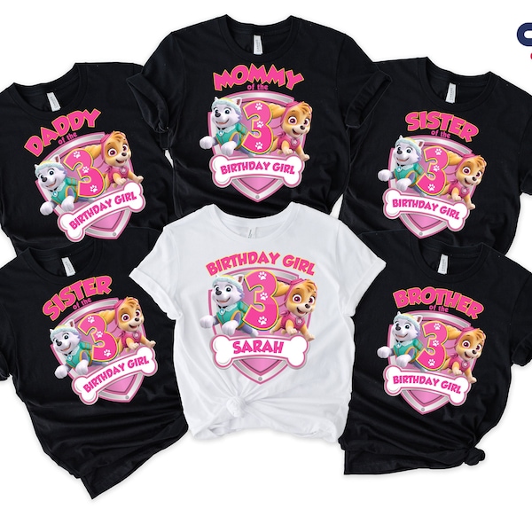 Custom Patrol Family Birthday Girl Shirt, Patrol Birthday Girl Shirt, Personalized Patrol Birthday Shirt, Custom Birthday Girl Patrol Shirt