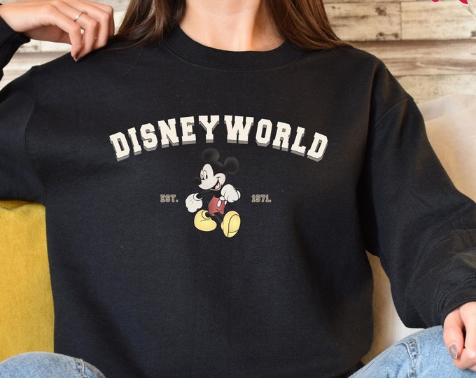 Mouse Sweatshirt, Magicworld 1971 Sweatshirt, Matching Shirt, Matching Sweatshirt, Magical Shirt, DL, Vacation Shirt, Vintage Sweatshirt
