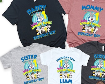 Custom Baby Looney Tunes Family Birthday Shirt, Baby Looney Tunes Shirt, Personalized Birthday Shirt, Family Matching Shirt,Looney Tunes Tee