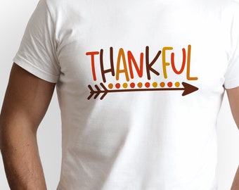 Thankful Shirt, Retro Tee, Thanksgiving Shirt, Fall T-Shirt, Thanksgiving Tee, Autumn Shirt, Pumpkin Shirt, Trendy Shirt, October Shirt