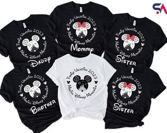 Custom Disney Family Vacation Shirt, Personalized Disneyworld Shirt, 2025 Disneyland Tee, Making Family Memories Tee, Family Matching Outfit