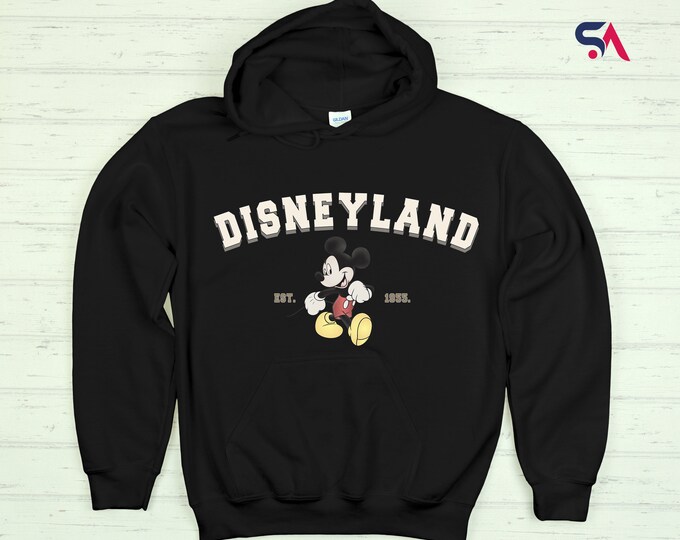 Mouse Hoodie, Magicland 1955 Hoodie, Matching Shirt, Matching Hoodie, Magical Hoodie, Vacation Hoodie, Vintage Hoodie