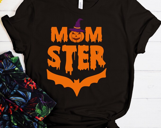Halloween Mom Shirt, Momster Shirt,  Mom Life, Cute Halloween Tee, Pumpkin Print Shirt, Women Fall Shirt, Trick or Treat Shirt