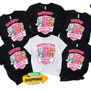 Custom Patrol Family Birthday Shirt, Patrol Birthday Girl Shirt, Personalized Patrol Birthday Shirt, Custom Birthday Girl Patrol Shirt