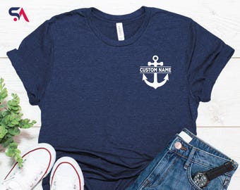 Custom Anchor Shirt, Boat Owner Gift, Captain T-Shirt, Boating Shirt, Nautical Tee, Sailing T-Shirt, Sailing Gift, Captain Gift, Naval Shirt