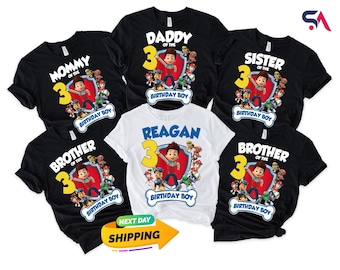 Custom Patrol Family Birthday Shirt, Patrol Birthday Shirt, Personalized Birthday Shirt, Family Matching Shirt, Custom Birthday Patrol Shirt
