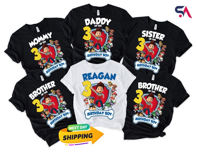 Custom Patrol Family Birthday Shirt, Patrol Birthday Shirt, Personalized Birthday Shirt, Family Matching Shirt, Custom Birthday Patrol Shirt