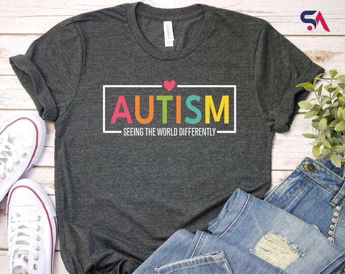 Autism Seeing The World Differently T-Shirt, Autism Awareness Sweatshirt, Autism Hoodie, Autism Shirt, Special Ed Teacher Tee, Autism Month