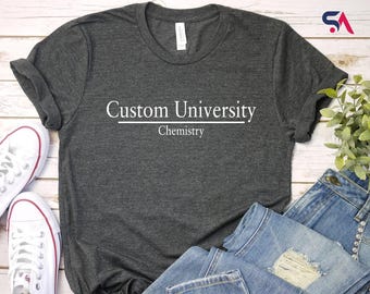 Custom University Shirt, Gift for Graduation Hoodie, Personalized University Name Sweatshirt, Custom College Text T-Shirt, Custom Tee