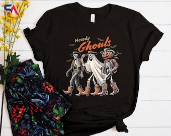 Halloween Howdy Ghouls Shirt, Cowboy Ghost Western Halloween Shirt, Western Halloween Shirt, Halloween Party Shirt,Cute Halloween Sweatshirt