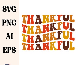 Thankful Svg, Retro Svg, Thanksgiving Shirt Svg, Fall Svg, Thanksgiving Png, Autumn Svg, Christian Svg, Pumpkin Svg, Trendy Svg, October Svg