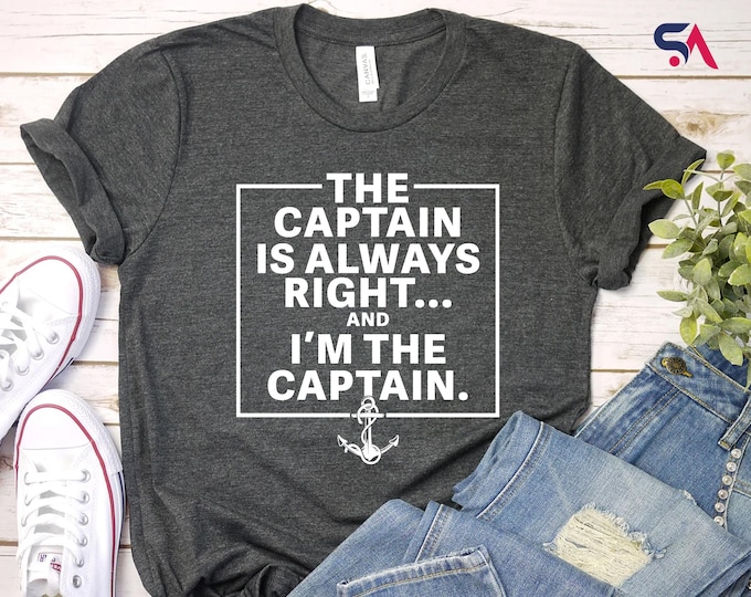 Nautical Captain T-Shirt: Anchor Boat Owner Gift