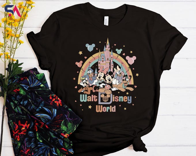 Retro Walt Disneyworld Shirt, Vintage Disneyworld Sweatshirt, Mickey And Friends Hoodie, Retro Disney Shirt, Disney 2025 Trip T-Shirt