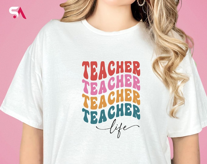 Funny Teacher Shirt, Teacher Life Tee, Kindergarten Teacher Gift, Back to School Hoodie, Teacher Appreciation Gift Sweatshirt, Teacher Gift