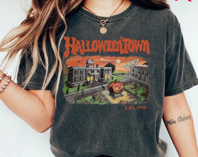 Halloweentown Est 1998 Comfort Colors T-shirt, Vintage Disney Channel Movie Hoodie, Halloween Vibes Sweatshirt, Halloweentown University Tee