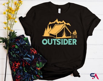 Outsider Shirt,  Family Camping T-Shirt, Nature Lover Shirt, Take a Hike Outdoor Shirt, Mountain Shirt, Camping Shirts, Mountain Tee