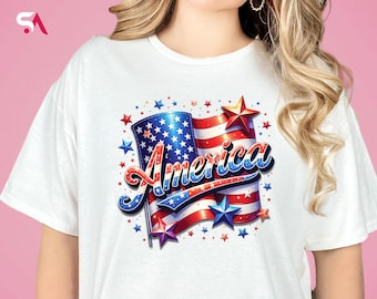 Retro America Shirt, Patriotic Sweatshirt, Independence Day T-Shirt,  4th of July Hoodie, 1776 America Shirt, USA Flag, Fourth of July Tee