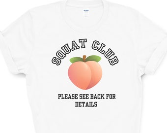Squat Club Tee Shirt, regalo para entrenador personal, Gym Rat, Fitness Shirt, Beach Shirt, Funny Gym Shirt, Motivational Gym Shirt, CrossFit shirt
