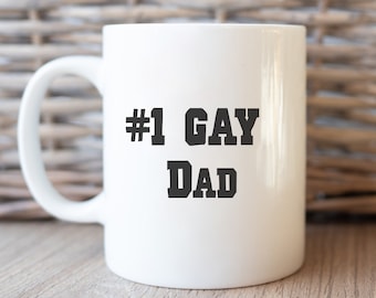 ¡Taza de papá gay número 1! Regalo perfecto para familias queer Padres gays familia de dos padres nuevos padres gays regalo del día del padre para padres gays