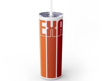 TEXAS TUMBLR Vaso de acero delgado con pajita, 20 oz