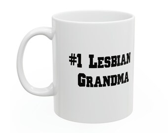 ¡Tazas de abuela lesbiana número 1! Gran regalo para abuelos lesbianas, abuelos LGBT, familias LGBT, regalo familiar diverso, taza LGBT divertida