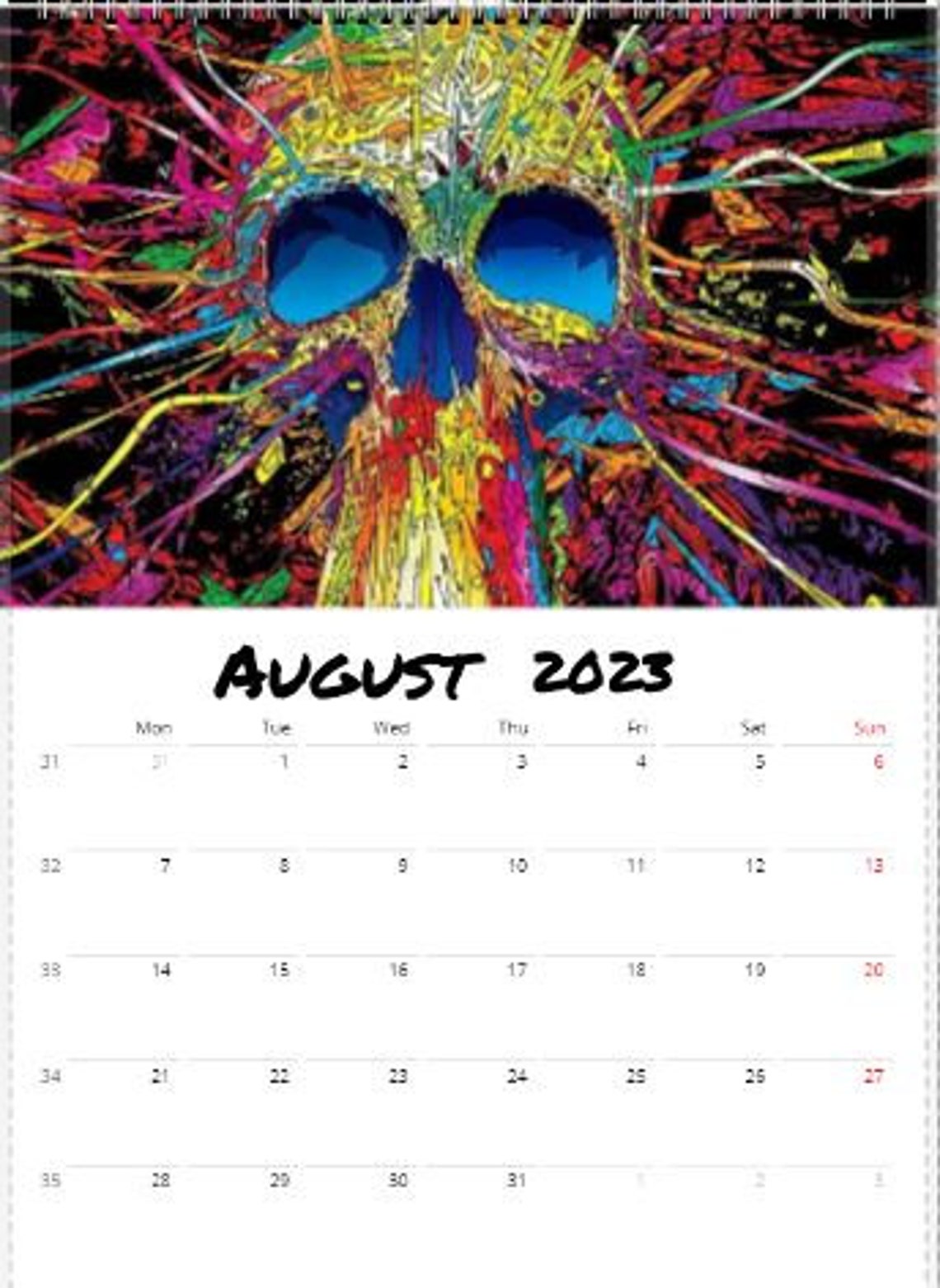 Psychedelic Calendar for 2023 Etsy