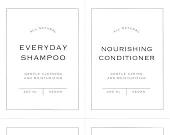 Digital Editable Printable White Household Labels for Simple Modern Home Decoration - download