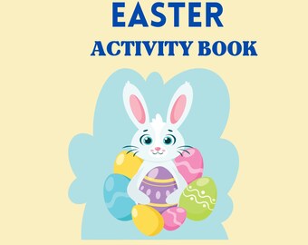 Activity Book Colorful Easter Kids Preschool Template - customizable and printable!