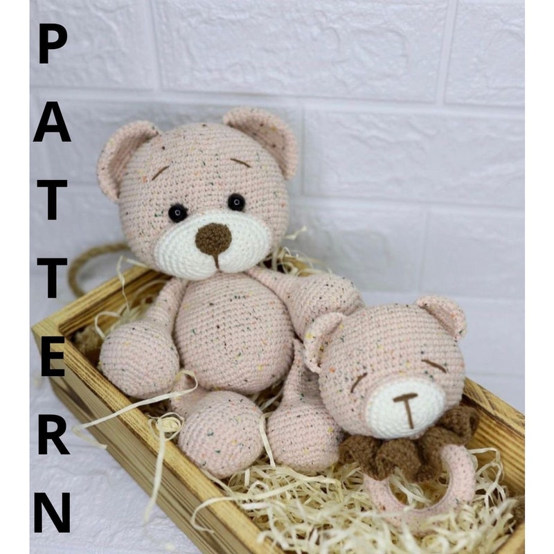 Rattle Teddy Bear - Etsy