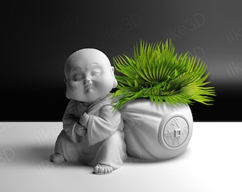 Buddha Blumentopf bloempot planter houdertas 3D STL
