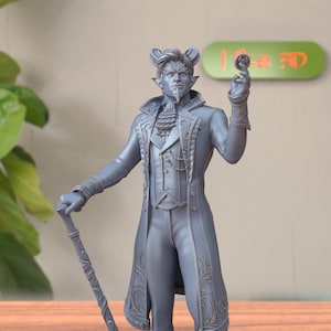 Classy Noble Devil Gentleman Demon Spy Master Scout, Victorian Intrigue, Intellectual Horns, 3D Print Miniature for DnD Fantasy Collectors