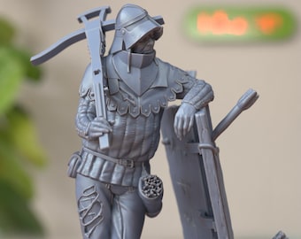 Man With Crossbow Miniature - Haldure Nehal, D&D Character Concept - Crossbowman