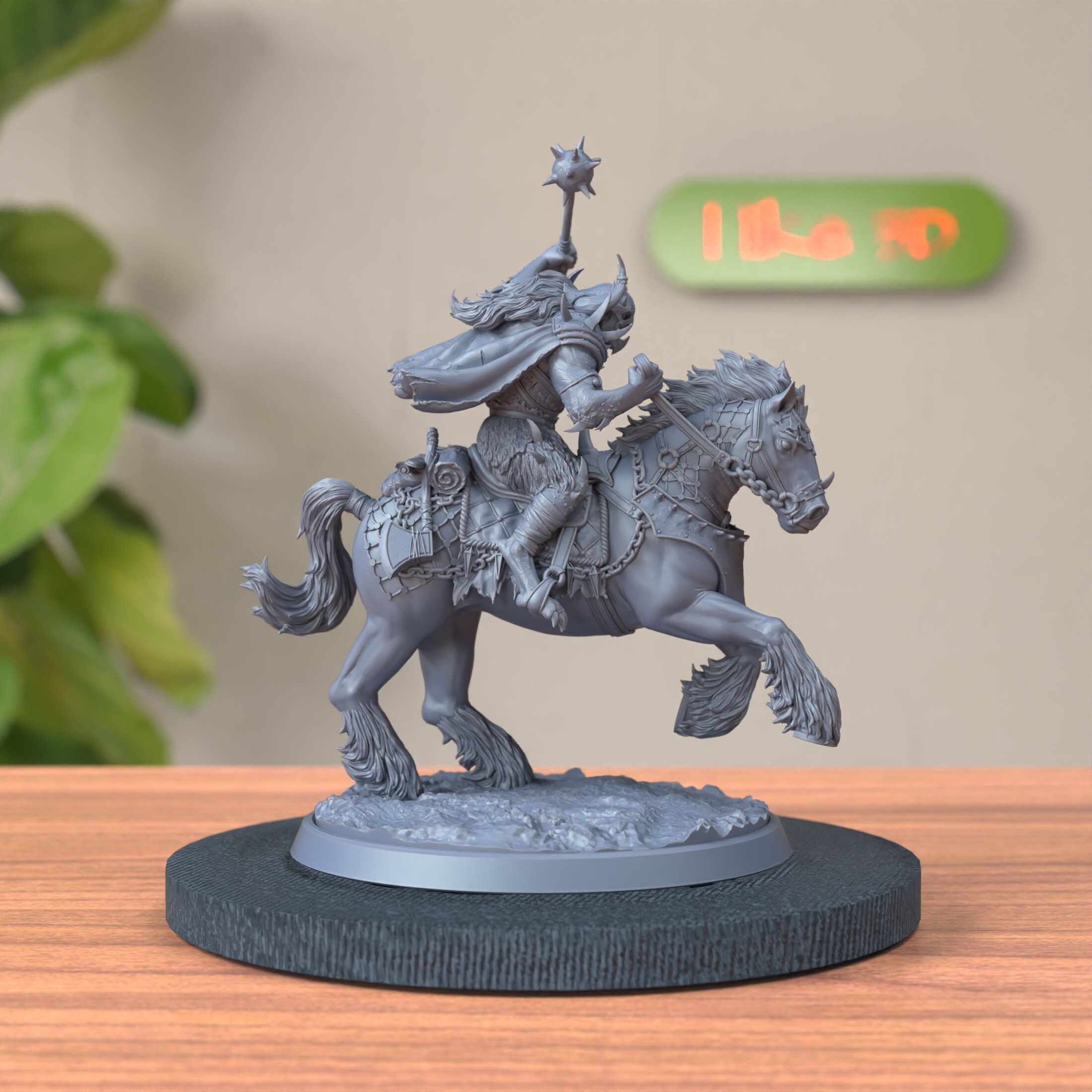 Orc King Ogre Boss Riding Horse Miniature Bajok Bloodletter, Haldure ...