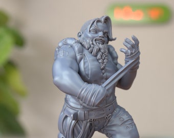 Female Dwarf Fighter With Beard, Haldure Nehal, D&D, DnD, Character Concept, Dwarft With Beard Ready to Fight