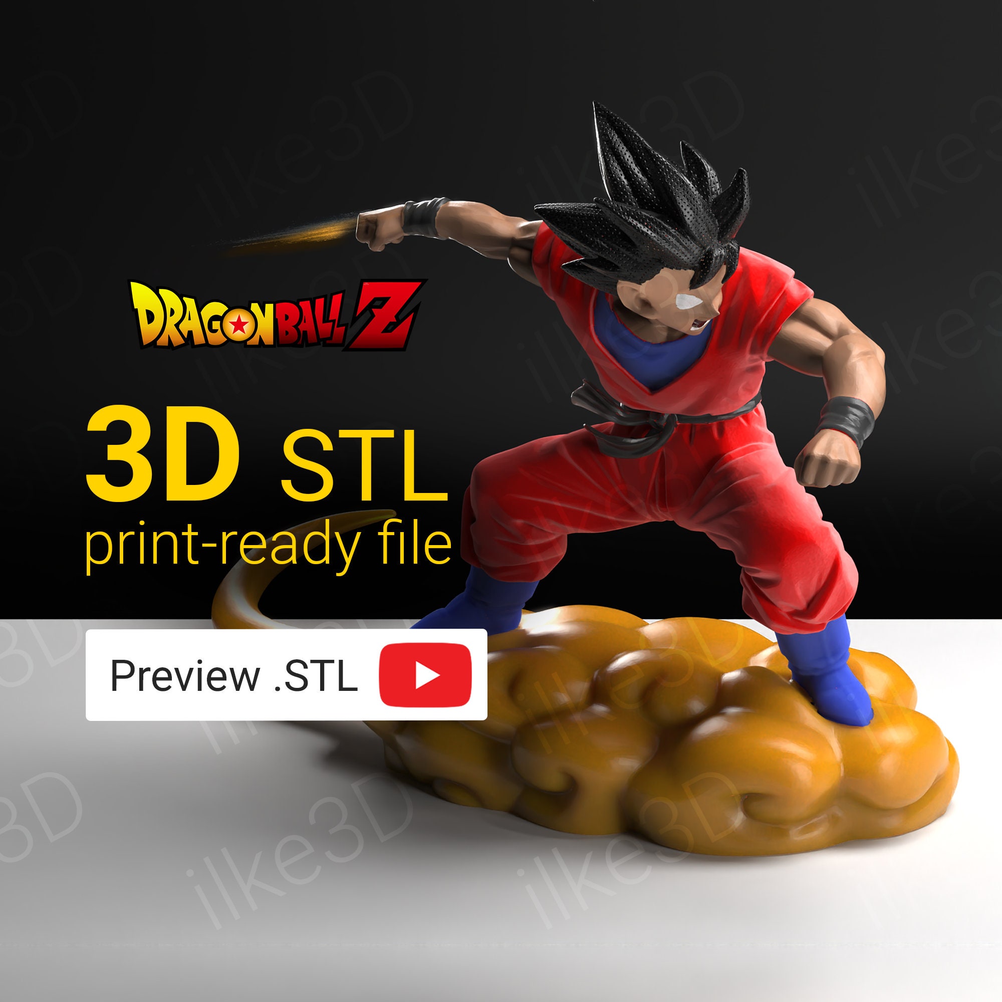 STL file GOKU SUPER HERO DRAGON BALL SUPER 🐉・3D print design to