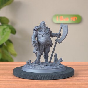Slightly rotated angle of Half Ogre Bandit Miniature, capturing unique perspective