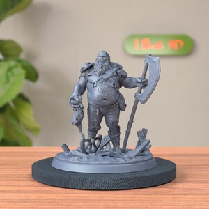 Front view of Half Ogre Bandit Miniature, highlighting imposing presence
