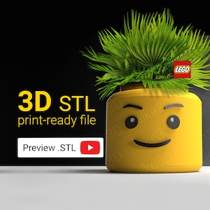 Indoor Flower Pot Planter Lego 3D STL
