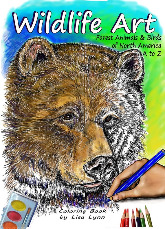 Wildlife Art Animals & Birds of North America A to Z Coloring Book