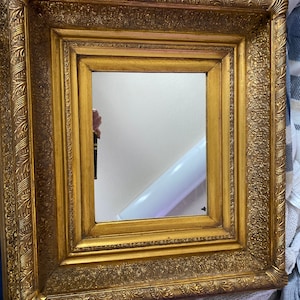 Antique Mirror Carvers & Gilders England  100 year old mirror