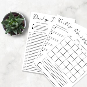 Daily Planner, Weekly Planner, Monthly Planner, Printable planner, Planner set, Planner Inserts, Instant Download