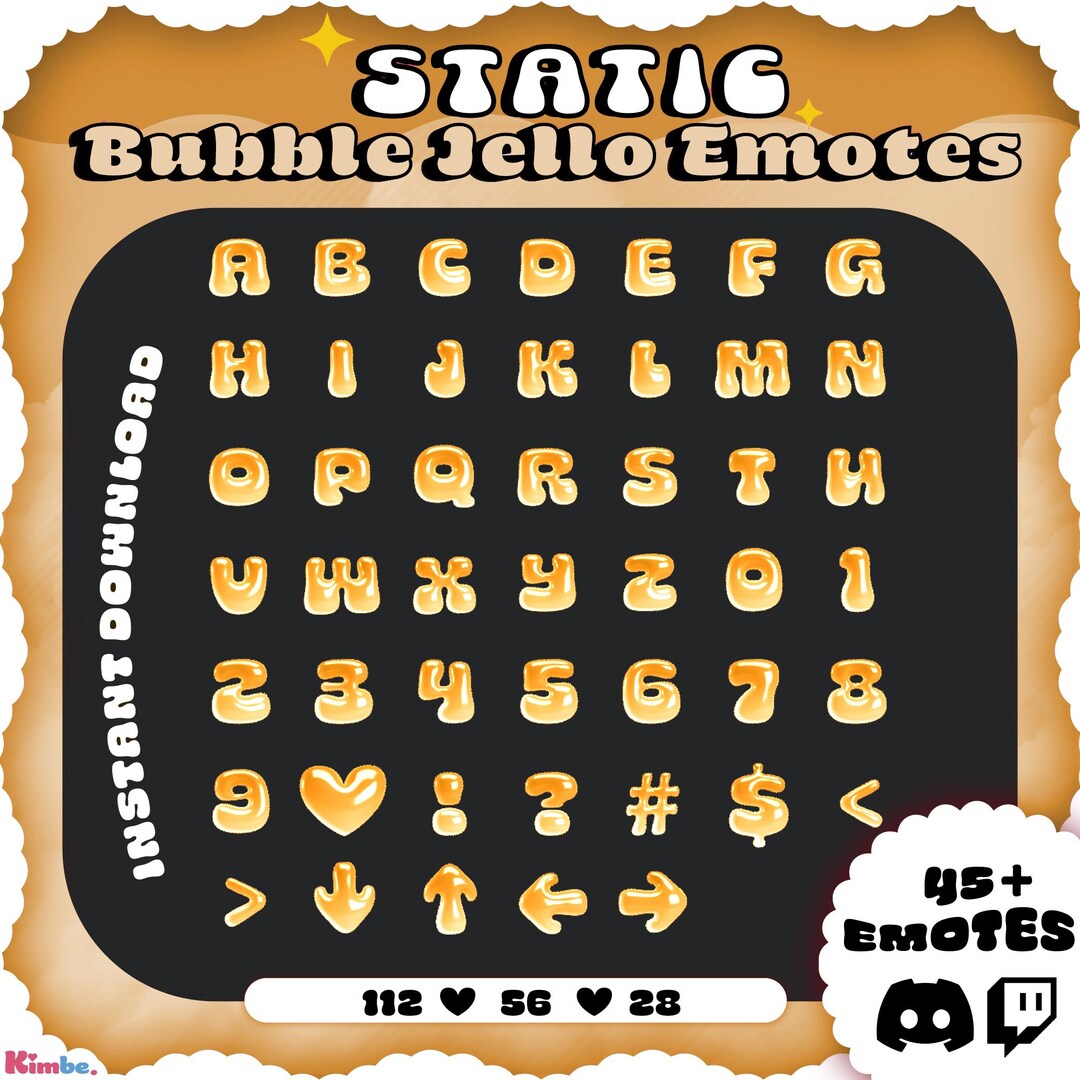 STATIC EMOTE PACK ︰ 45+ Letters, Numbers, Symbols Pack for Discord ...