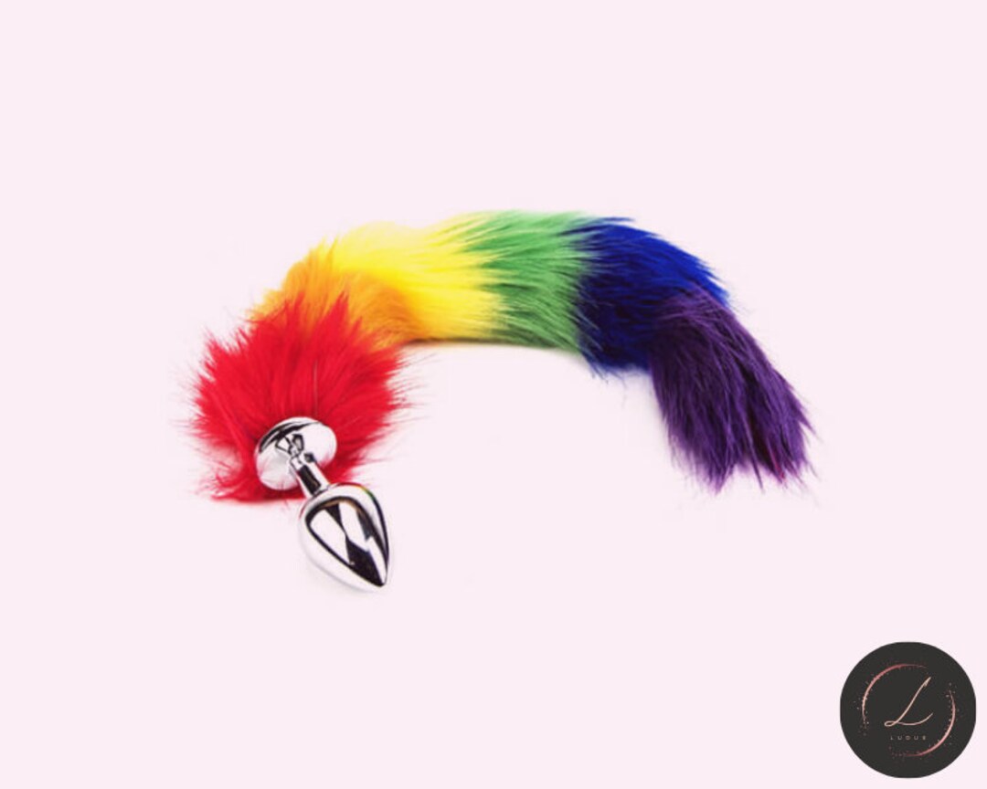 Furry Fantasy Rainbow Tail Butt Plug main image 1