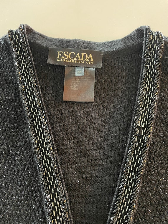 RARE Vintage Escada Couture Beautiful Black Jewel… - image 4