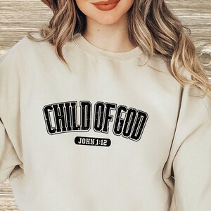Child of God Sweatshirt Bible Verse Hoodie Christian Hoodies Christian Merch Streetwear Jesus  Christian Sweatshirt Jesus Apparel Unisex