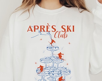 Apres Ski Apres Ski Sweater Colorado Sweatshirt  Old Money Aesthetic Girls Weekend Shirts Skiing Shirt Champagne Sweater New Years Shirt